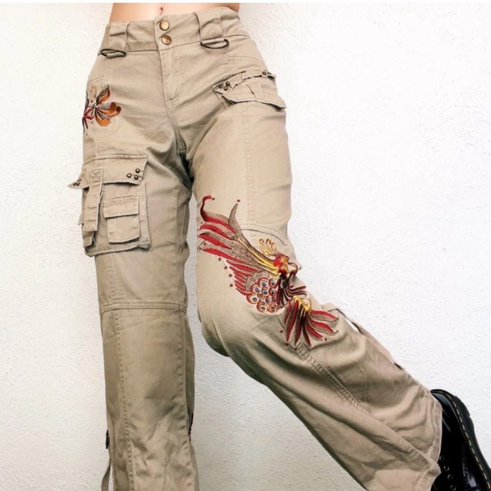 Miss Bisou Khaki Y2K Cargo Pants Size 11 C